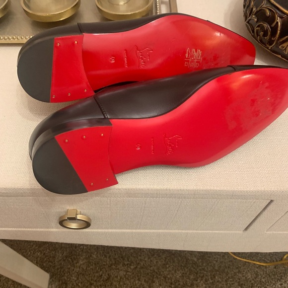 Christian Louboutin Other - Christian Louboutin Black Leather with Red Soles